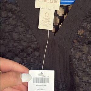 Chico's Black Textured light Blouse